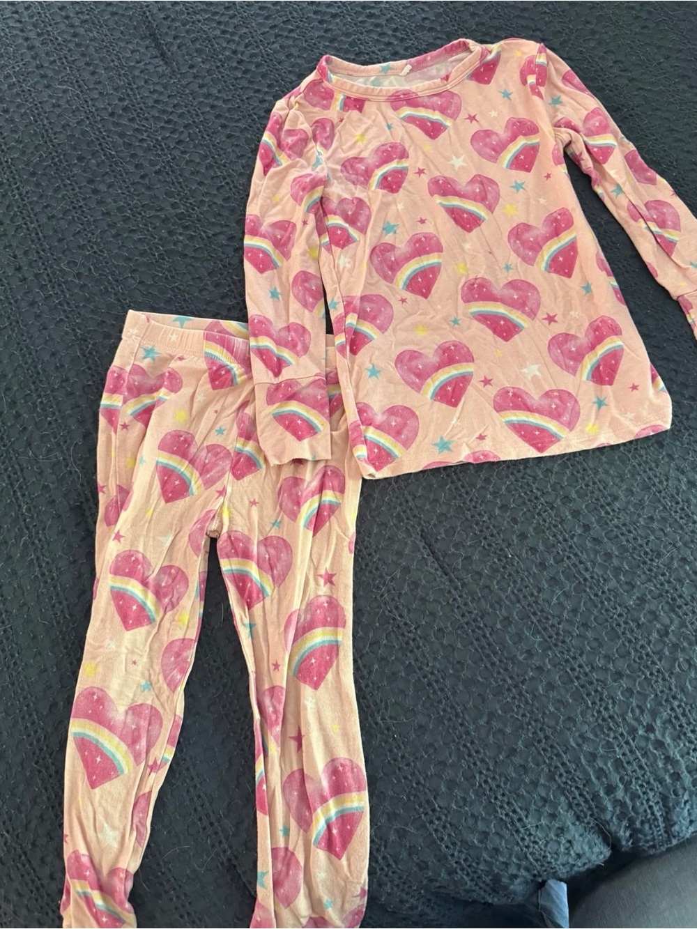 Posh Peanut Two Piece Pajamas Hearts